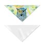 Preview: Hunde-Bandana Anton - Popart Hundedesign, 100 % Polyester, 70x30 cm, verstellbar, waschbar